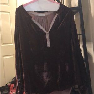 Free people velvet maroon top